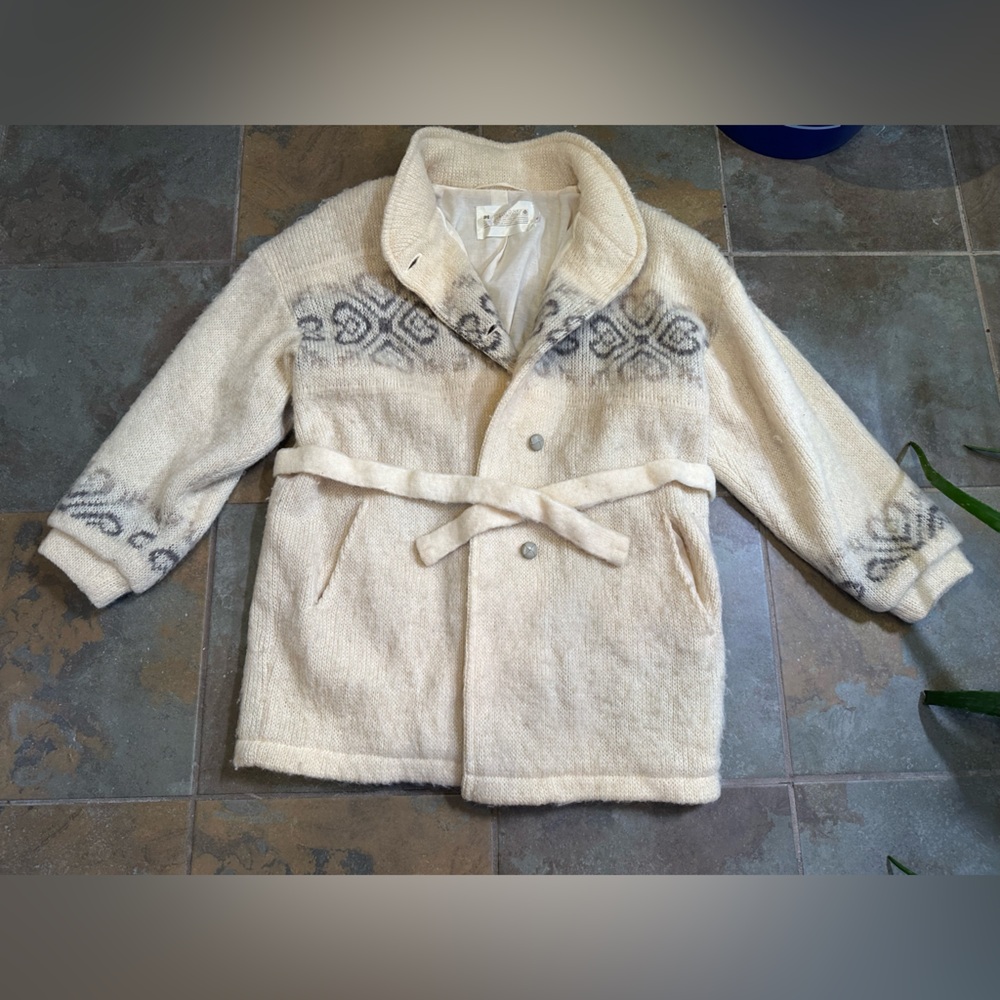 Vintage Icemart Womens Small Thick Wool Jacket Lined Icelandic Nordic Coat